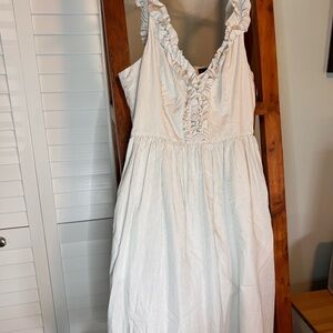 Banana Republic Striped Ruffle Dress